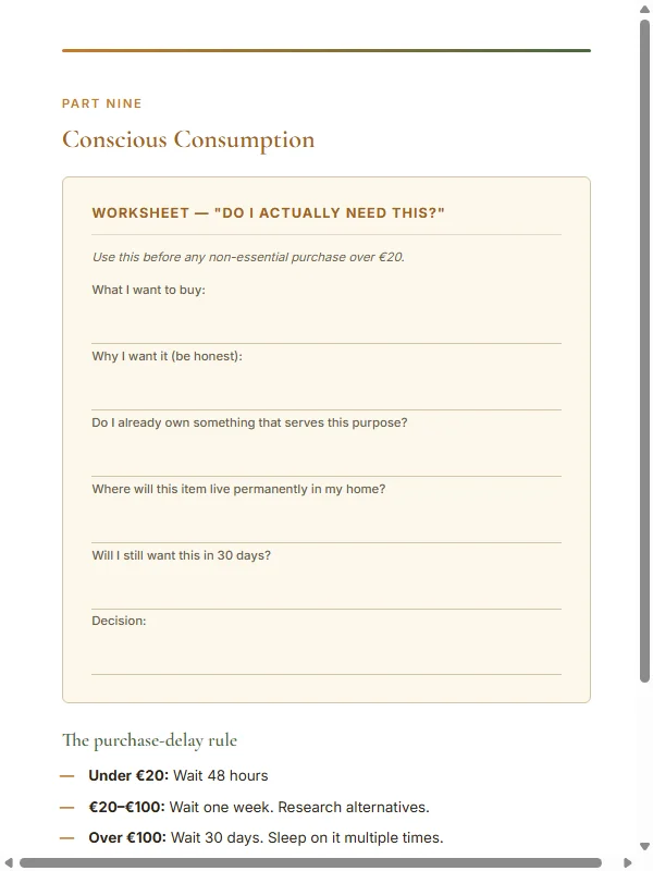 Purchase Decision Worksheet preview
